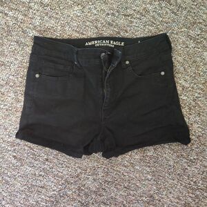 American Eagle Black Midi Shorts Womens Size 12